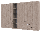 Комплект шаф для одягу Doros Гелар (3 шт.) 309,4х49,5х203,4 см Дуб сонома (DRS-011164), фото 4