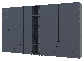 Комплект шаф для одягу Doros Гелар (3 шт.) 348,2х49,5х203,4 см Графіт (DRS-011165), фото 3