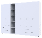 Комплект шаф для одягу Doros Гелар (3 шт.) 270,7х49,5х203,4 см Білий (DRS-011178), фото 4