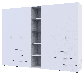 Комплект шаф для одягу Doros Гелар (3 шт.) 270,6х49,5х203,4 см Білий (DRS-011179), фото 3