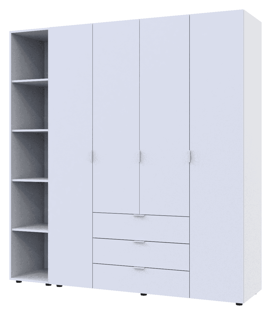 Комплект шаф для одягу Doros Гелар (2 шт.) 193,2х49,5х203,4 см Білий (DRS-011183), фото 1