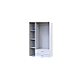 Шафа розпашна для одягу Doros Ектор 116х49,5х180 см Білий (DRS-011186), фото 3