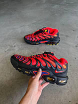 Чоловічі кросівки Nike Air Max Plus Drift All Day Взуття Найк Аір Плюс червоні з чорним текстиль демісезон, фото 3
