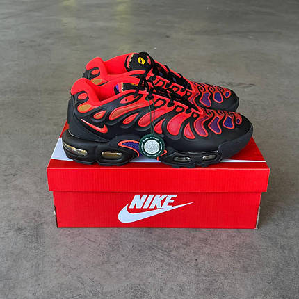 Чоловічі кросівки Nike Air Max Plus Drift All Day Взуття Найк Аір Плюс червоні з чорним текстиль демісезон, фото 1