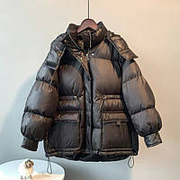 Жіноча куртка однотонна ZhiYu M Чорний (а1953)