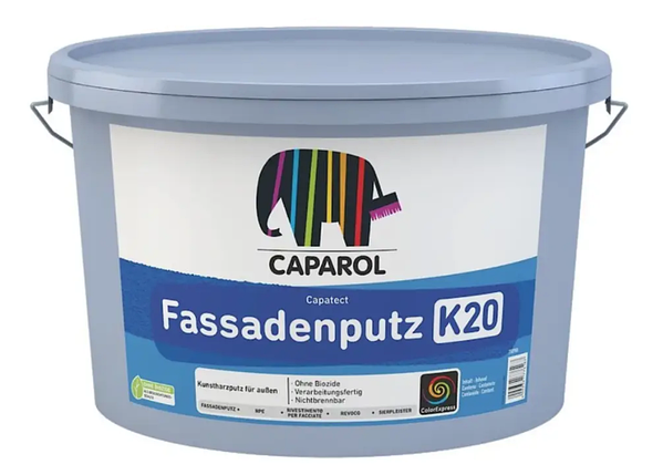Штукатурка фасадна, декоративна для стін, Caparol Capatect-Fassadenputz К20 Weiss (біла) баранець 25 кг, фото 1