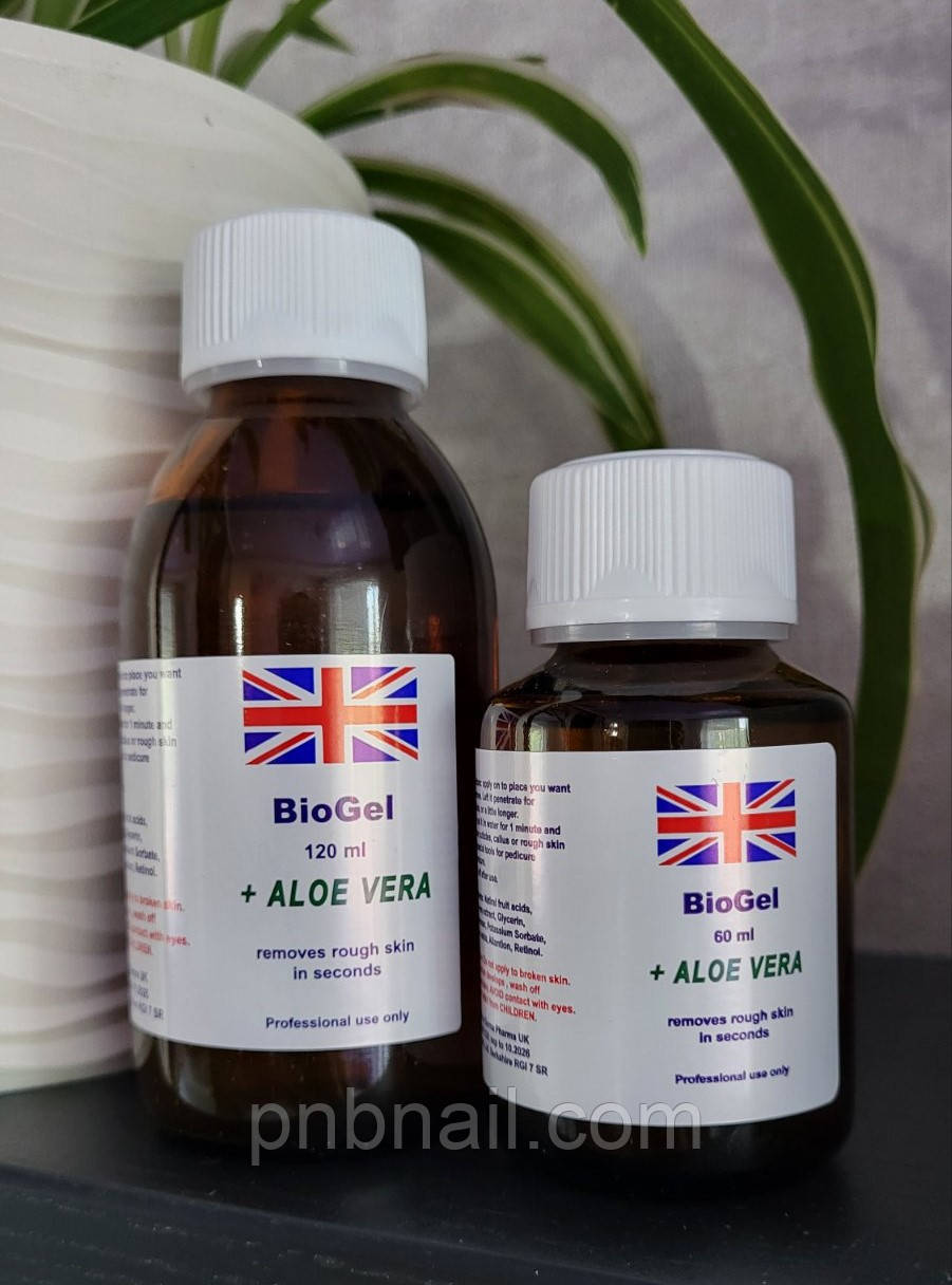 Ремувер для педикюру BioGel (алоє вера), 60 мл