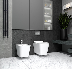 Унітаз підвісний KOLLER POOL Kvadro KR-0530-RQ з сидінням Soft Close дюропласт