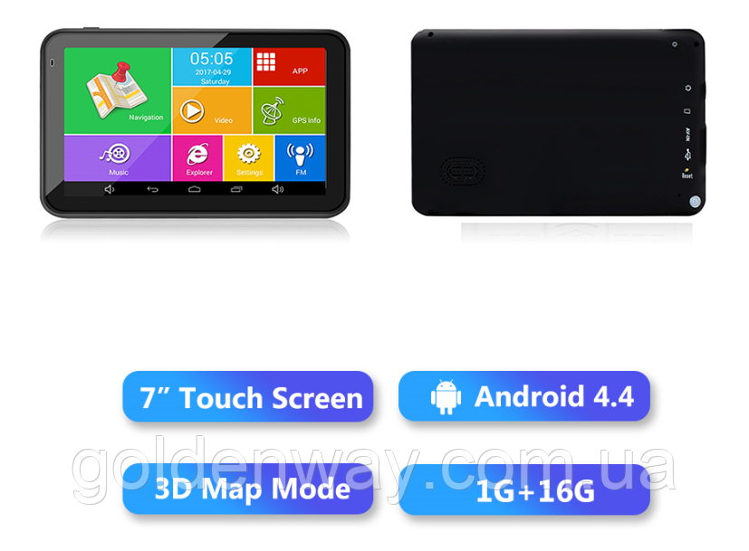 Автомобільний GPS навігатор CYCLONE ND 760 AND Android Екран 7 дюймів Igo Primo ЄВРОПА (TIR) 1п