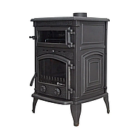 Опалювально-варильна камінна піч чавунна на дровах з духовкою для будинку FLAME STOVE SIRIUS MEGA - 18 кВт