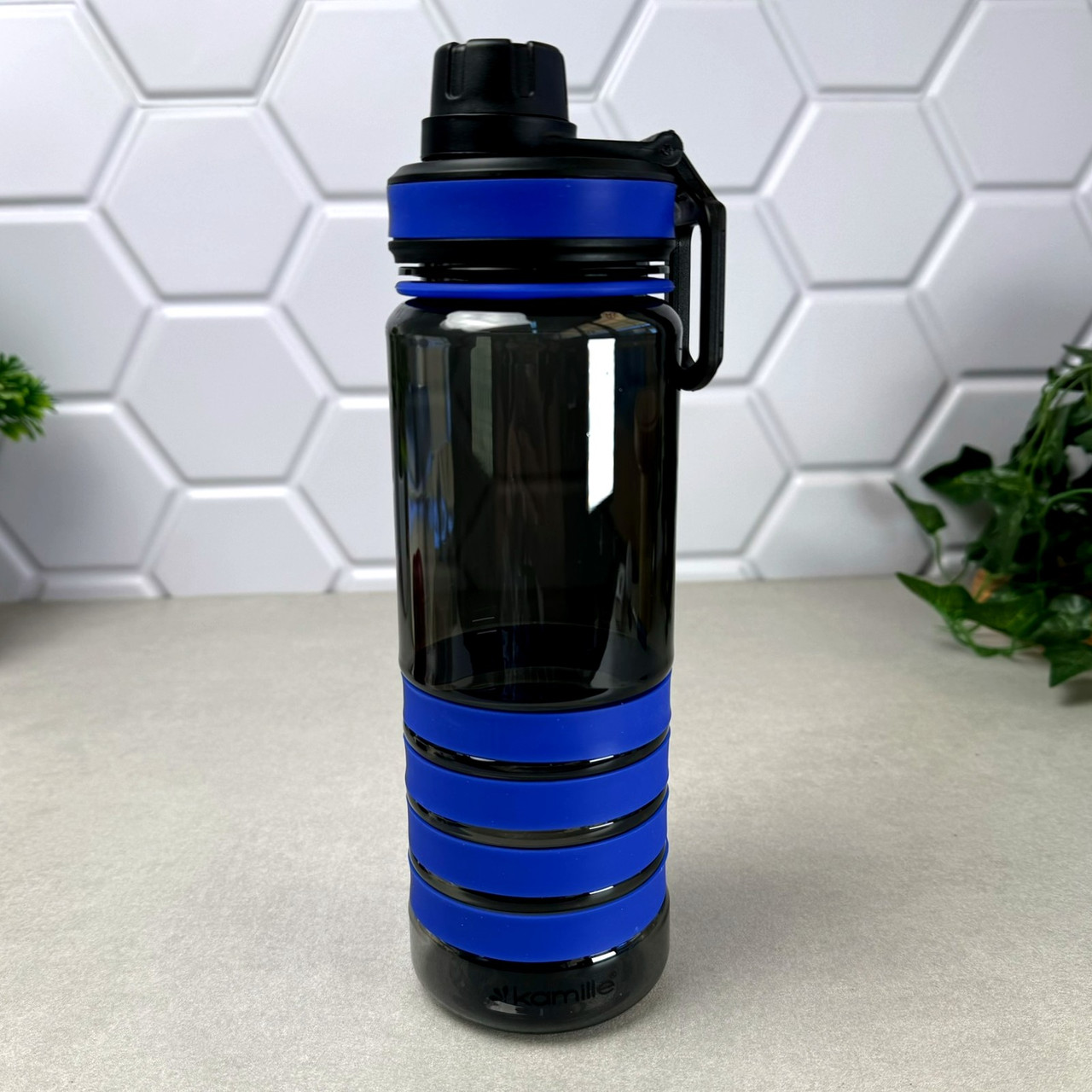 Чорна спортивна пляшка 750 мл Пластикова Kamille