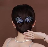 Заколка для волосся твістер, прикраси для волосся як на довгі пасма, так і середньої довжини синя