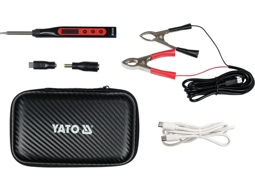 Паяльник портативний цифровий YATO 9-24В 18-65 Вт 90-480 °C наконечник Т12