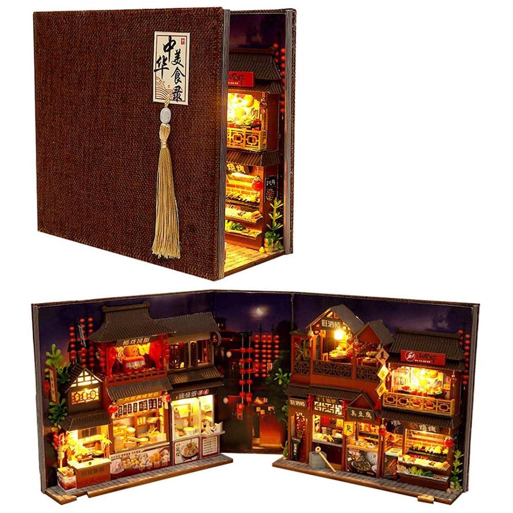 Бук Нук Китайська вулична їжа Book Nook Chinese Street Food Інтер'єрний конструктор DIY TC-27 + купол