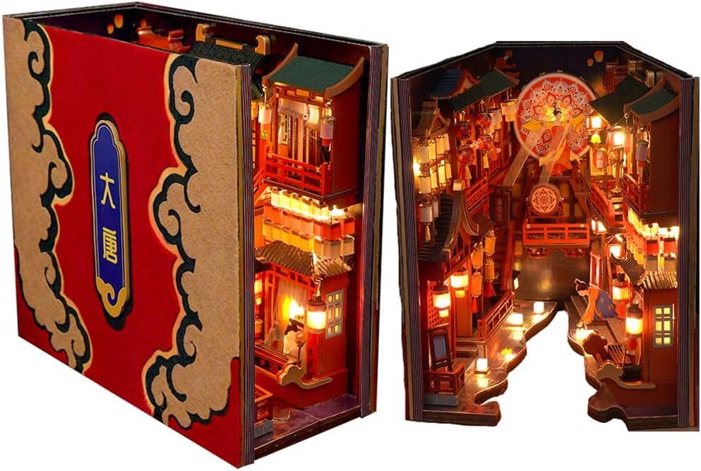 Бук Нук Вулиця Великої Династії Тан Book Nook Retro Tang Dynasty Long Street Інтер'єрний конструктор DIY TC-28 + купол