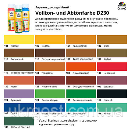 Барвник для фарб Dufa Vollton- und Abtonfarbe D230 128 Зелене яблуко 750 мл, фото 3