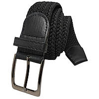 Ремінь плетений гумка чорна, 35 мм. Арт.: RPR0022-35