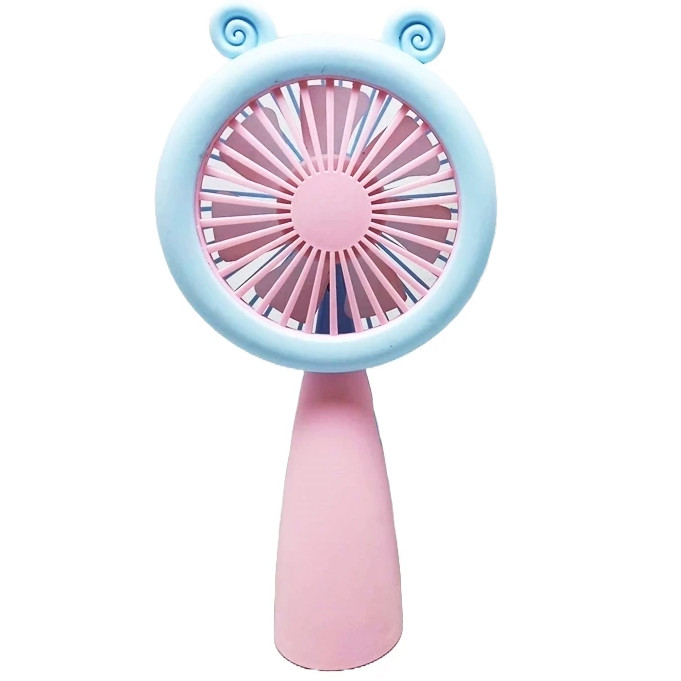 ❤️Портативний ручний міні вентилятор HQ66-17 з підсвіткою, на акумуляторі, фото 1