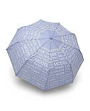 Парасолька напівавтомат жіноча Toprain 593 "Words" на 9 спиць Світло-фіолетова, фото 2