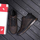 Теплі зимові черевики кросівки чоловічі з натуральної шкіри на хутрі New Balance чоловічі черевики з підкладкою з натурального хут, фото 9