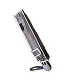 Парасолька жіноча напівавтомат Eso Fecske SW3620 8 спиць 3 складання Сіра з бежевою облямівкою, фото 3