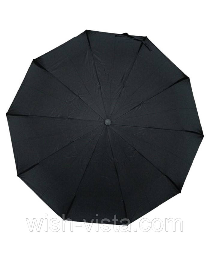 Парасолька чоловіча Blue Rain RB-108 напівавтомат 10 спиць Чорна, фото 1