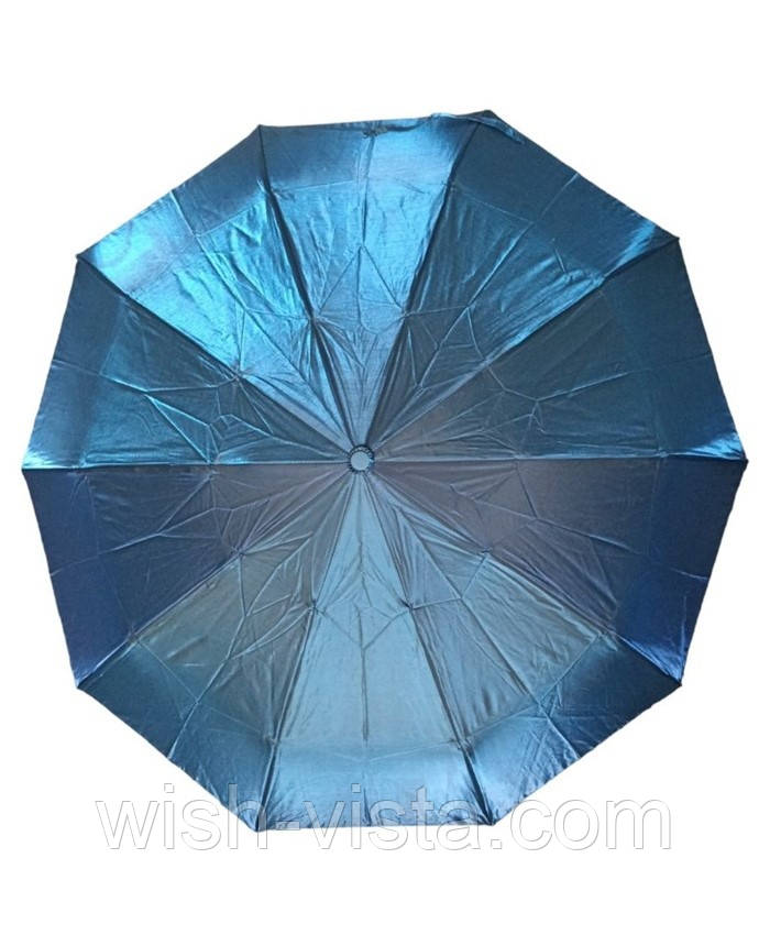 Парасолька автомат жіноча Blue Rain RB-708 складана 10 спиць хамелеон Синя, фото 1