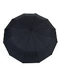 Парасолька автомат унісекс пряма ручка Parachase No3260 на 12 спиць Чорна, фото 2