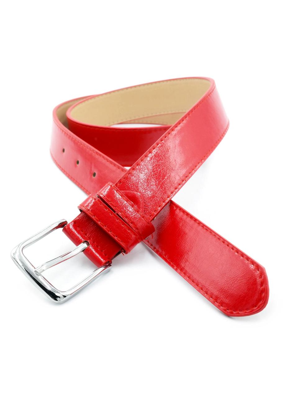 Жіночий ремінь 3,3 х 110 см Weatro Червоний zhn-kz-kit33-025, фото 1