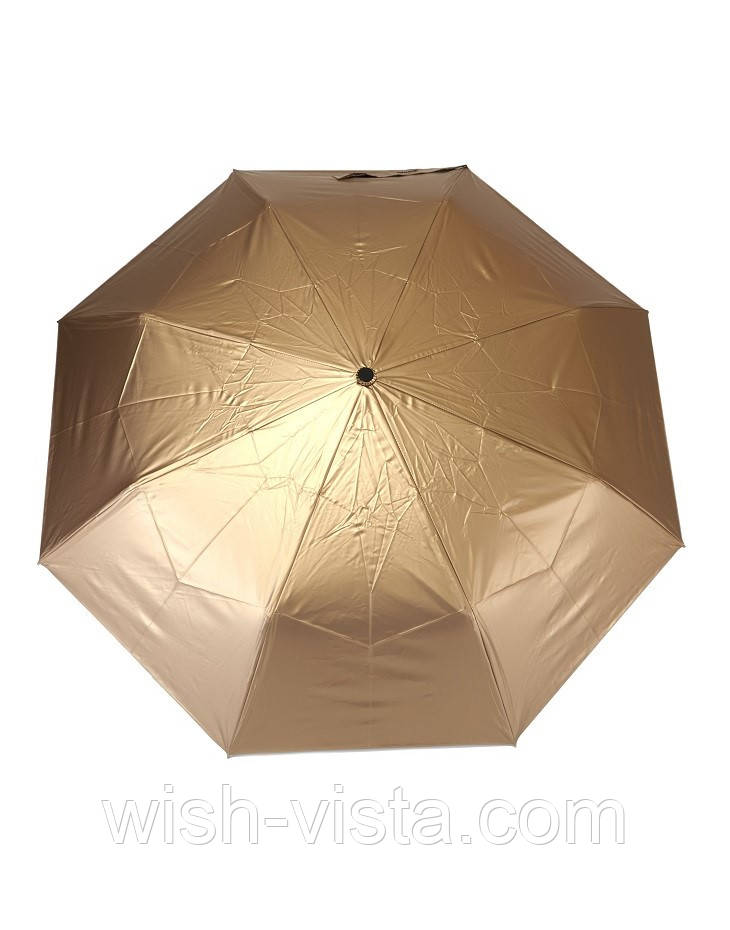 Парасолька жіноча механічна Parachase No3265 складана на 8 спиць Золотиста з чорним, фото 1