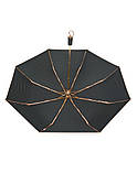 Парасолька жіноча механічна Parachase No3265 складана на 8 спиць Золотиста з чорним, фото 4