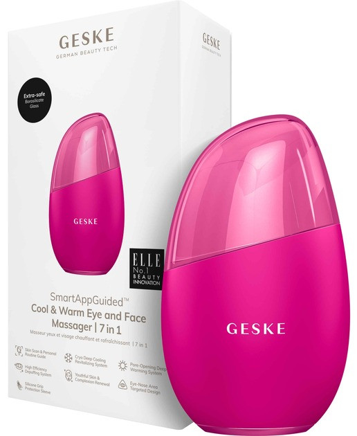 Масажер для очей і обличчя Geske Cool & Warm Eye and Face Massager 7 в 1 Magenta (GK000700MG01), фото 1