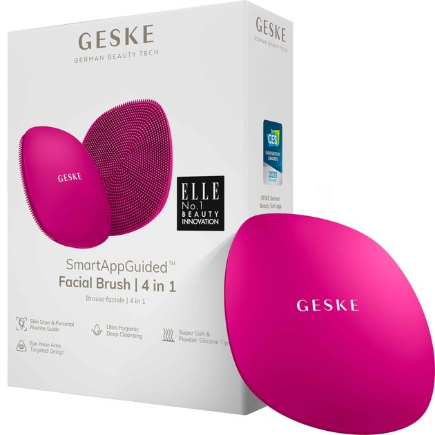 Щітка для обличчя Geske Facial Brush 4 в 1 Magenta (GK000018MG01), фото 1