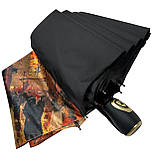 Жіноча парасолька напівавтомат від Susino на 9 спиць антивітер з декоративною вставкою чорна SYS0467-1, фото 5