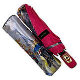 Жіноча парасолька напівавтомат від Susino на 9 спиць антивітер з декоративною вставкою рожева SYS0467-4, фото 2