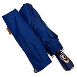 Жіноча складана парасолька напівавтомат на 9 спиць із тисненим принтом Парижа від Frei Regen синій FR 03023-5, фото 2