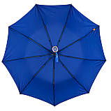 Жіноча складана парасолька напівавтомат на 9 спиць із тисненим принтом Парижа від Frei Regen синій FR 03023-5, фото 4