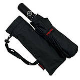 Стильна чоловіча складана парасолька-автомат на 10 подвійних спиць із прямою ручкою від Toprain чорний 0907-1, фото 3