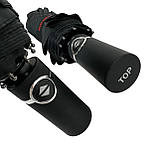 Стильна чоловіча складана парасолька-автомат на 10 подвійних спиць із прямою ручкою від Toprain чорний 0907-1, фото 7