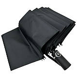 Стильна чоловіча складана парасолька-автомат на 10 подвійних спиць із прямою ручкою від Toprain чорний 0907-1, фото 8