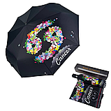 Жіноча парасолька-автомат "Зодіак" у подарунковому пакованні з хусткою від Rain Flower Рак Cancer (mini) 01040-9, фото 2