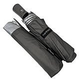 Жіноча однотонна парасолька напівавтомат від TNEBEST зі сріблястим покриттям зсередини сірий 0614-2, фото 2