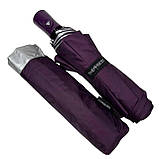 Жіноча однотонна парасолька напівавтомат від TNEBEST зі сріблястим покриттям зсередини фіолетовий 0614-4, фото 2