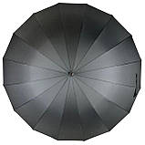 Сімейна парасолька-тростина з великим куполом 114 см на 16 карбонових спиць від Frei Regen чорний 02510-1, фото 5