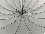 Сімейна парасолька-тростина з великим куполом 114 см на 16 карбонових спиць від Frei Regen чорний 02510-1, фото 6
