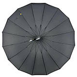 Сімейна парасолька-тростина з великим куполом 114 см на 16 карбонових спиць від Frei Regen чорний 02510-1, фото 7