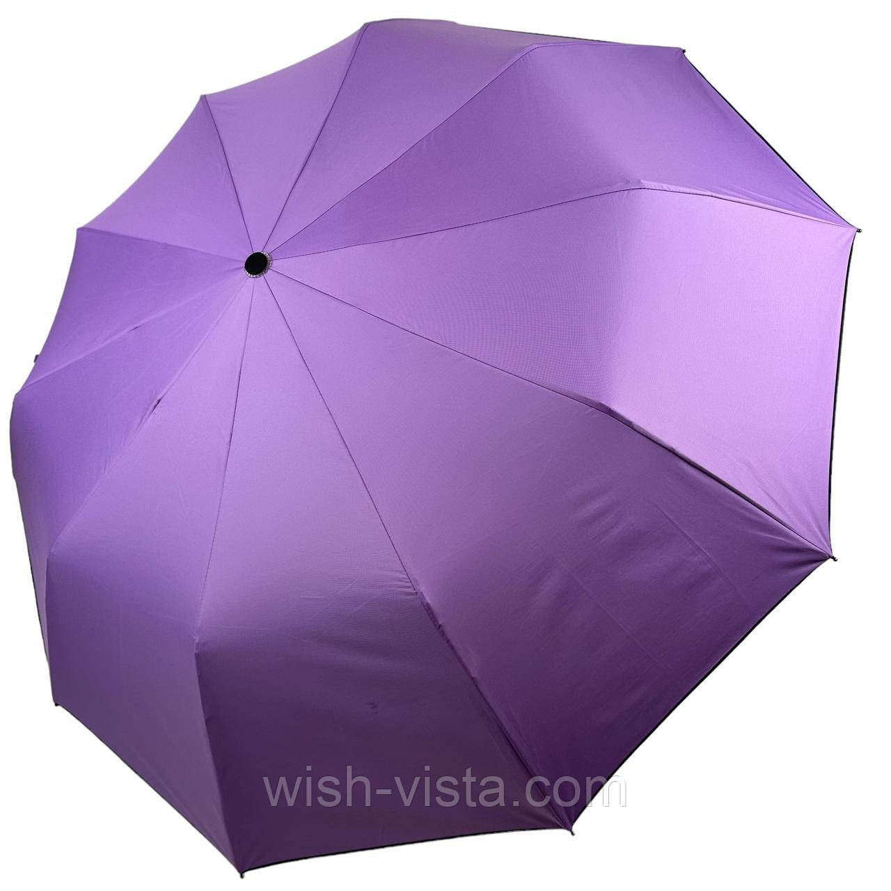 Жіноча парасолька напівавтомат на 10 спиць антивітер із принтом міст усередині від Bellissimo бузковий М 0628-2, фото 1