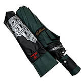 Жіноча парасолька напівавтомат на 10 спиць антивітер із принтом міст усередині від Bellissimo зелена М 0628-3, фото 3