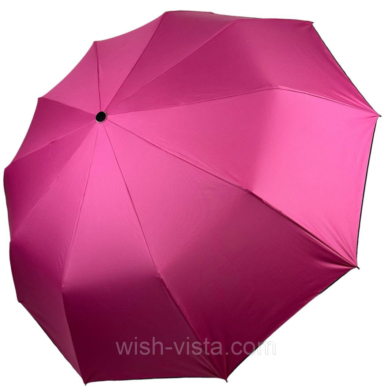 Жіноча парасолька напівавтомат на 10 спиць антивітер із принтом міст усередині від Bellissimo рожевий М 0628-6, фото 1