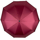 Жіноча парасолька напівавтомат на 10 спиць антивітер із принтом міст усередині від Bellissimo бордовий М 0628-7, фото 5